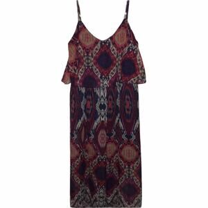 As U Wish colorful ruffled maxi dress small